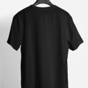 Plain Round Neck Regular Fit Cotton T-Shirt, 180 GSM in Black