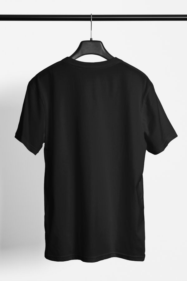 Plain Round Neck Regular Fit Cotton T-Shirt, 180 GSM in Black