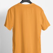 Plain Round Neck Regular Fit Cotton T-Shirt, 180 GSM in Golden Yellow