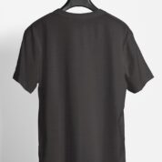 Plain Round Neck Regular Fit Cotton T-Shirt, 180 GSM in Melange Charcoal
