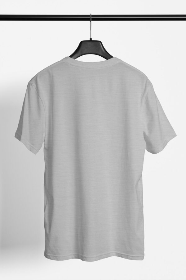 Plain Round Neck Regular Fit Cotton T-Shirt, 180 GSM in Melange Grey