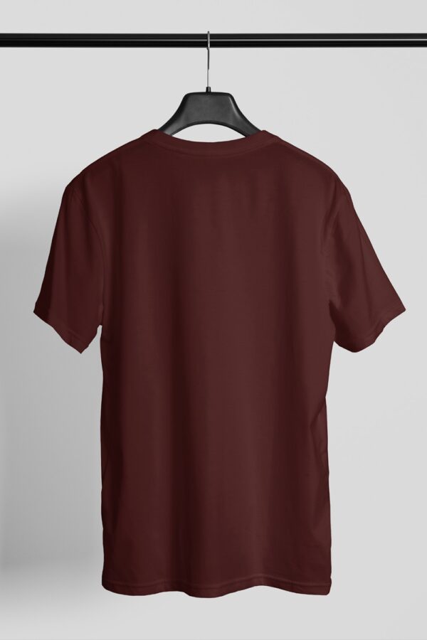 Plain Round Neck Regular Fit Cotton T-Shirt, 180 GSM in Maroon