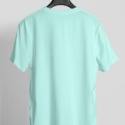 Plain Round Neck Regular Fit Cotton T-Shirt, 180 GSM in Mint Blue