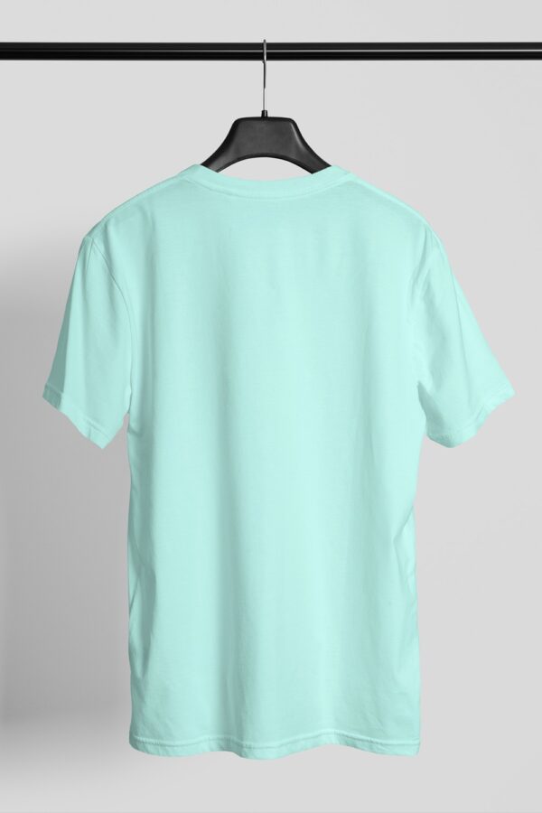Plain Round Neck Regular Fit Cotton T-Shirt, 180 GSM in Mint Blue