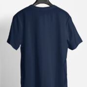 Plain Round Neck Regular Fit Cotton T-Shirt, 180 GSM in Navy Blue