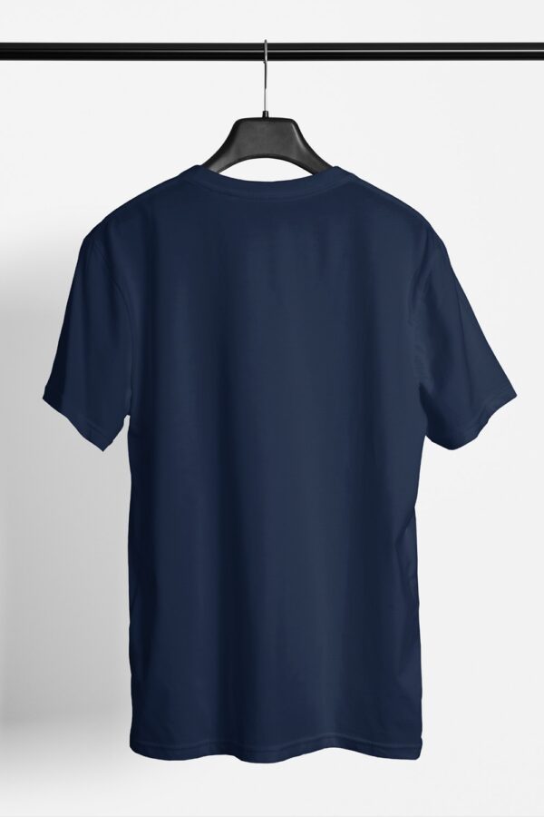 Plain Round Neck Regular Fit Cotton T-Shirt, 180 GSM in Navy Blue
