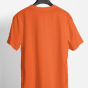 Plain Round Neck Regular Fit Cotton T-Shirt, 180 GSM in Orange