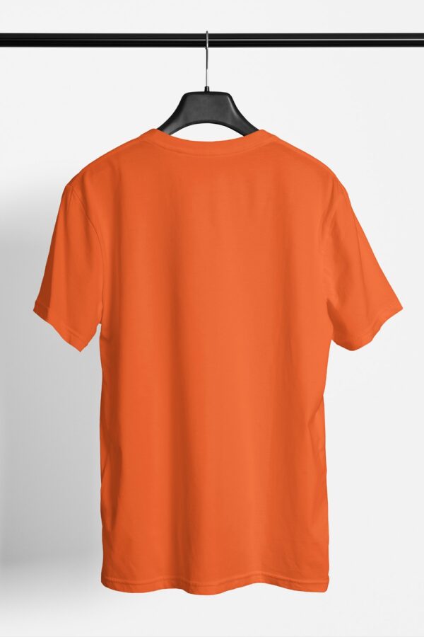 Plain Round Neck Regular Fit Cotton T-Shirt, 180 GSM in Orange