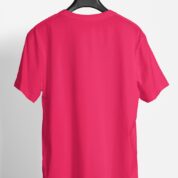 Plain Round Neck Regular Fit Cotton T-Shirt, 180 GSM in Pink