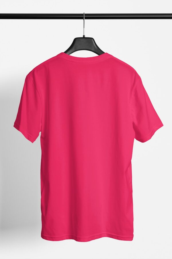 Plain Round Neck Regular Fit Cotton T-Shirt, 180 GSM in Pink