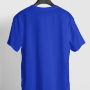 Plain Round Neck Regular Fit Cotton T-Shirt, 180 GSM in Royal Blue