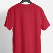Plain Round Neck Regular Fit Cotton T-Shirt, 180 GSM in Red