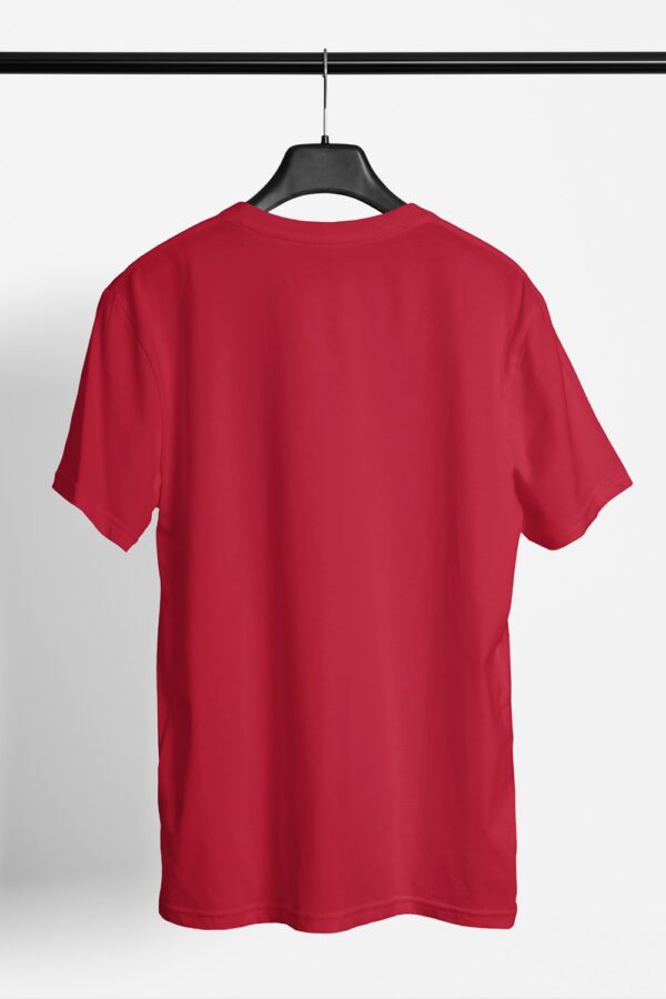 Plain Round Neck Regular Fit Cotton T-Shirt, 180 GSM in Red