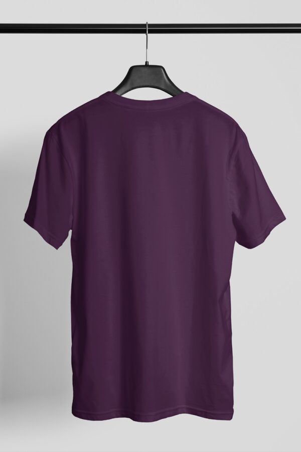 Plain Round Neck Regular Fit Cotton T-Shirt, 180 GSM in Wine