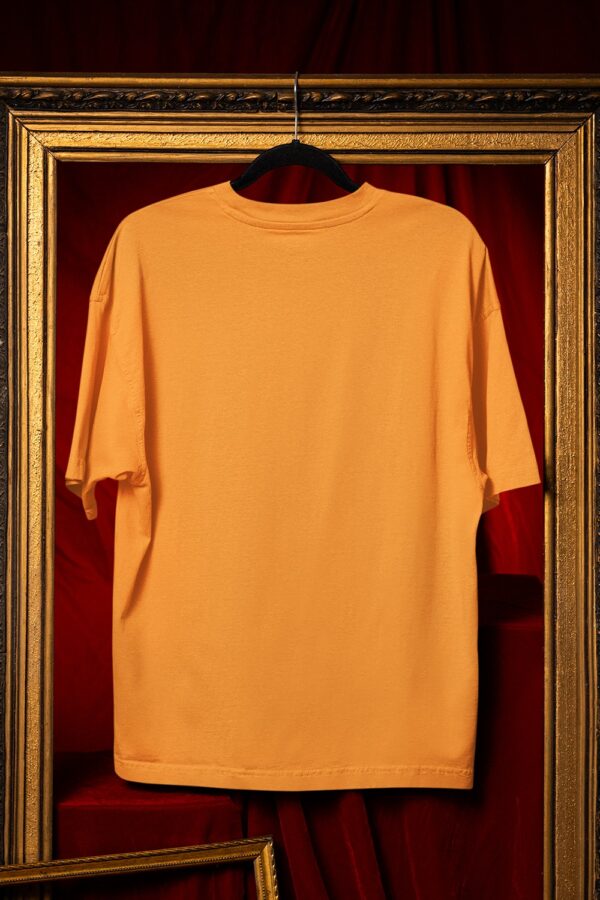 Plain Round Neck Oversized Fit Cotton T-Shirt, 180 GSM in Golden Yellow