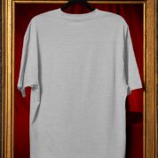 Plain Round Neck Oversized Fit Cotton T-Shirt, 180 GSM in Melange Grey