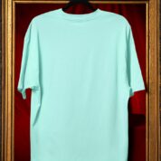 Plain Round Neck Oversized Fit Cotton T-Shirt, 180 GSM in Mint Blue