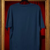 Plain Round Neck Oversized Fit Cotton T-Shirt, 180 GSM in Navy Blue