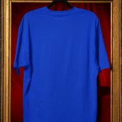 Plain Round Neck Oversized Fit Cotton T-Shirt, 180 GSM in Royal Blue
