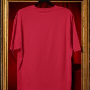 Plain Round Neck Oversized Fit Cotton T-Shirt, 180 GSM in Red