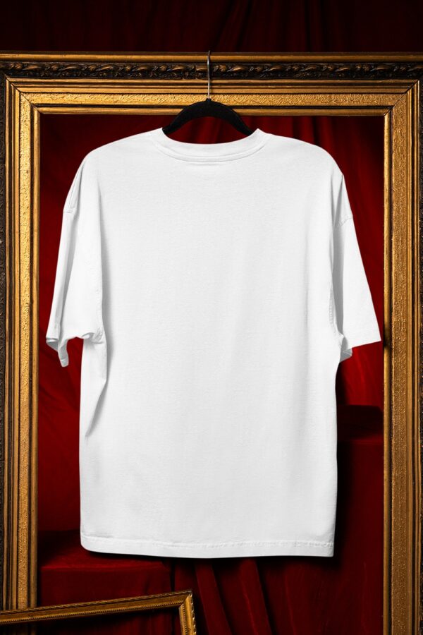 Plain Round Neck Oversized Fit Cotton T-Shirt, 180 GSM in White