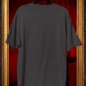 Plain Round Neck Oversized Fit Cotton T-Shirt, 180 GSM in Melange Charcoal
