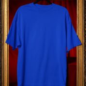 Plain Round Neck Oversized Fit Cotton T-Shirt, 180 GSM in Royal Blue