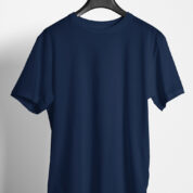 Plain Round Neck Regular Fit Cotton T-Shirt, 180 GSM in Navy Blue