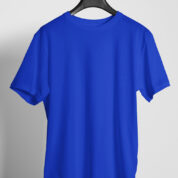 Plain Round Neck Regular Fit Cotton T-Shirt, 180 GSM in Royal Blue