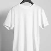 Plain Round Neck Regular Fit Cotton T-Shirt, 180 GSM in White