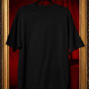 Plain Round Neck Oversized Fit Cotton T-Shirt, 180 GSM in Black