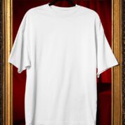 Plain Round Neck Oversized Fit Cotton T-Shirt, 180 GSM in White