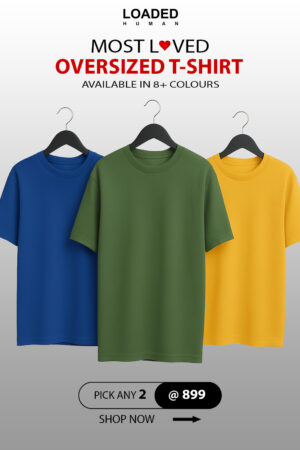Combo Pack Of 2 Oversized Fit Tshirts