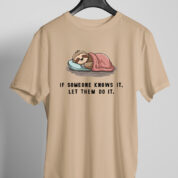 Printed Round Neck Regular Fit Cotton T-Shirt