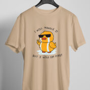 Printed Round Neck Regular Fit Cotton T-Shirt