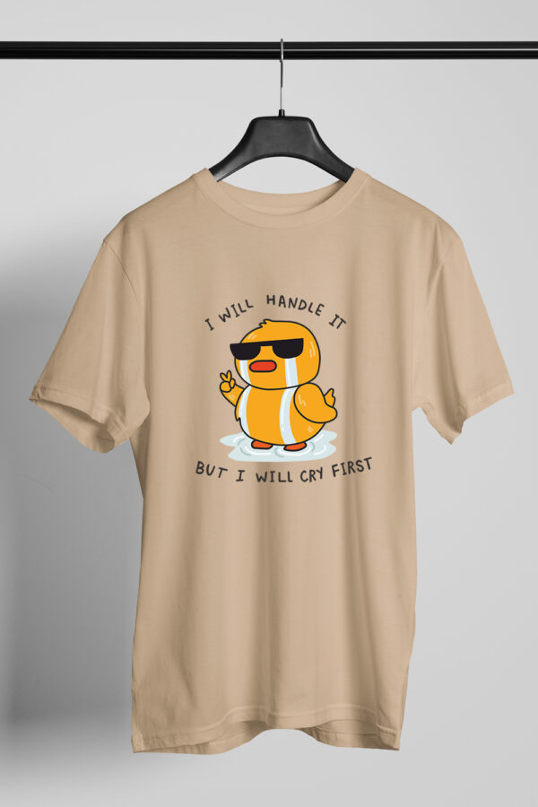 Printed Round Neck Regular Fit Cotton T-Shirt
