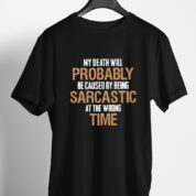 Printed Round Neck Regular Fit Cotton T-Shirt