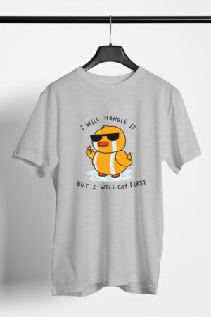 Printed Round Neck Regular Fit Cotton T-Shirt