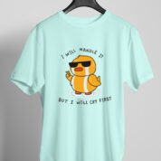 Printed Round Neck Regular Fit Cotton T-Shirt