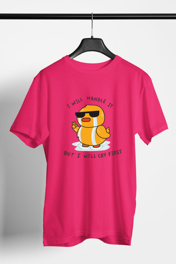 Printed Round Neck Regular Fit Cotton T-Shirt