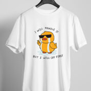 Printed Round Neck Regular Fit Cotton T-Shirt