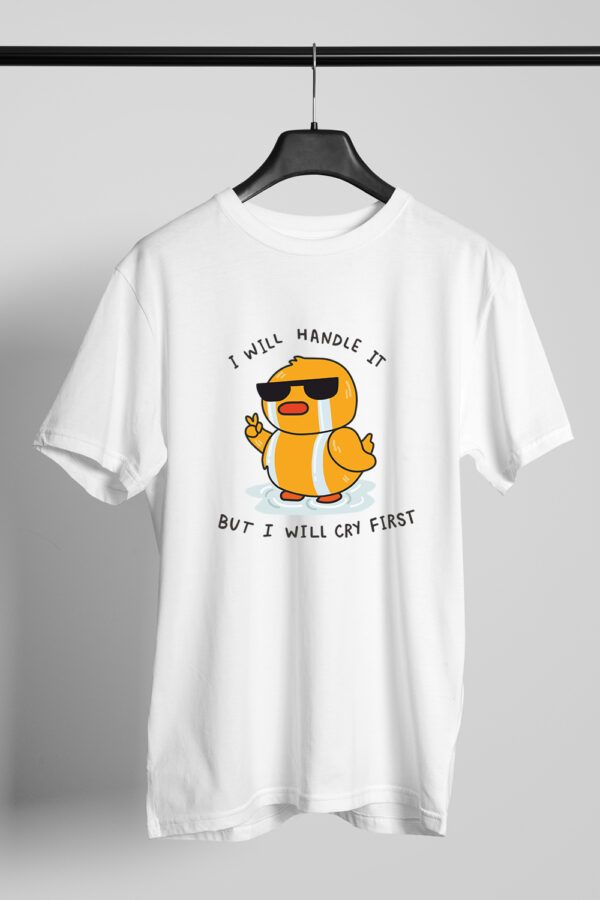 Printed Round Neck Regular Fit Cotton T-Shirt