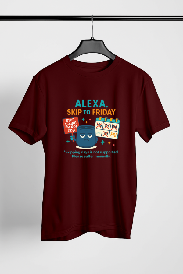 CHILL-5-Regular-Tshirt-Maroon CHILL-5-Regular-Tshirt-Maroon