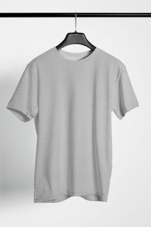 Solid Regular Fit T-Shirt – Grey Melange