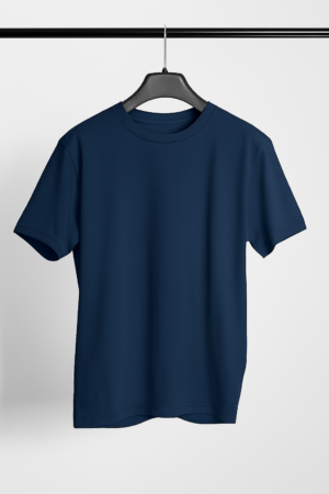 Solid Regular Fit T-Shirt – Navy Blue