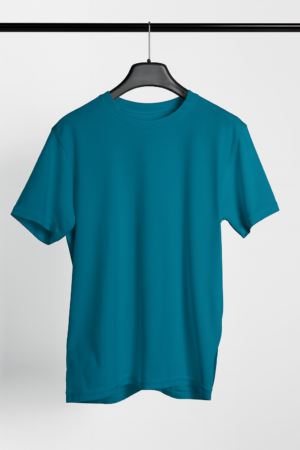 Solid Regular Fit T-Shirt – Turquoise Blue